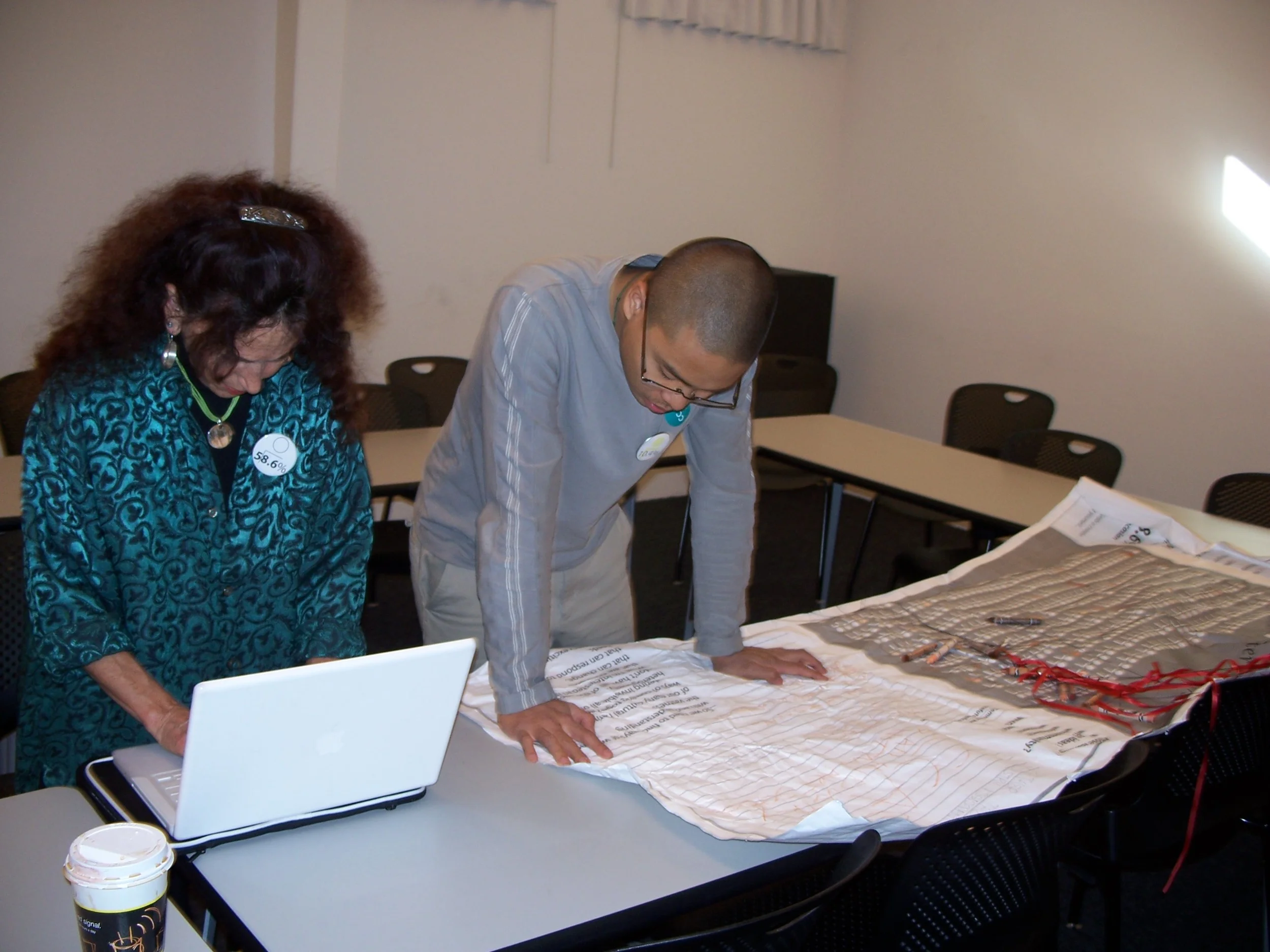 "Future of Culture" crew collecting data from maps