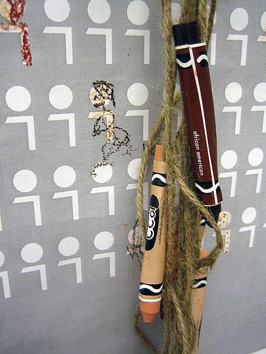 "Future of Culture" crayons and map (detail)