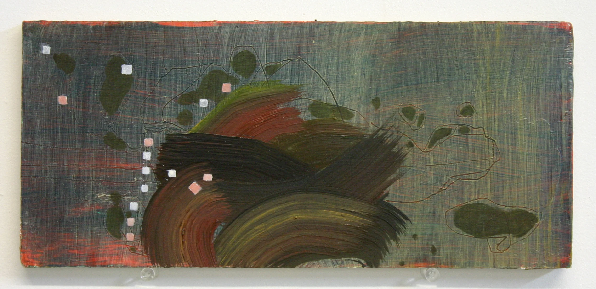 Satellite, oil on wood panel, 2012, 5 x 11 inches