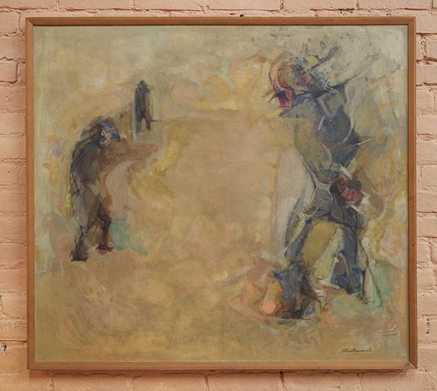   Painting by Shoshannah, the artist’s late grandmother   Beachcombers , c. 1956 Oil on linen 37 x 41 inches 