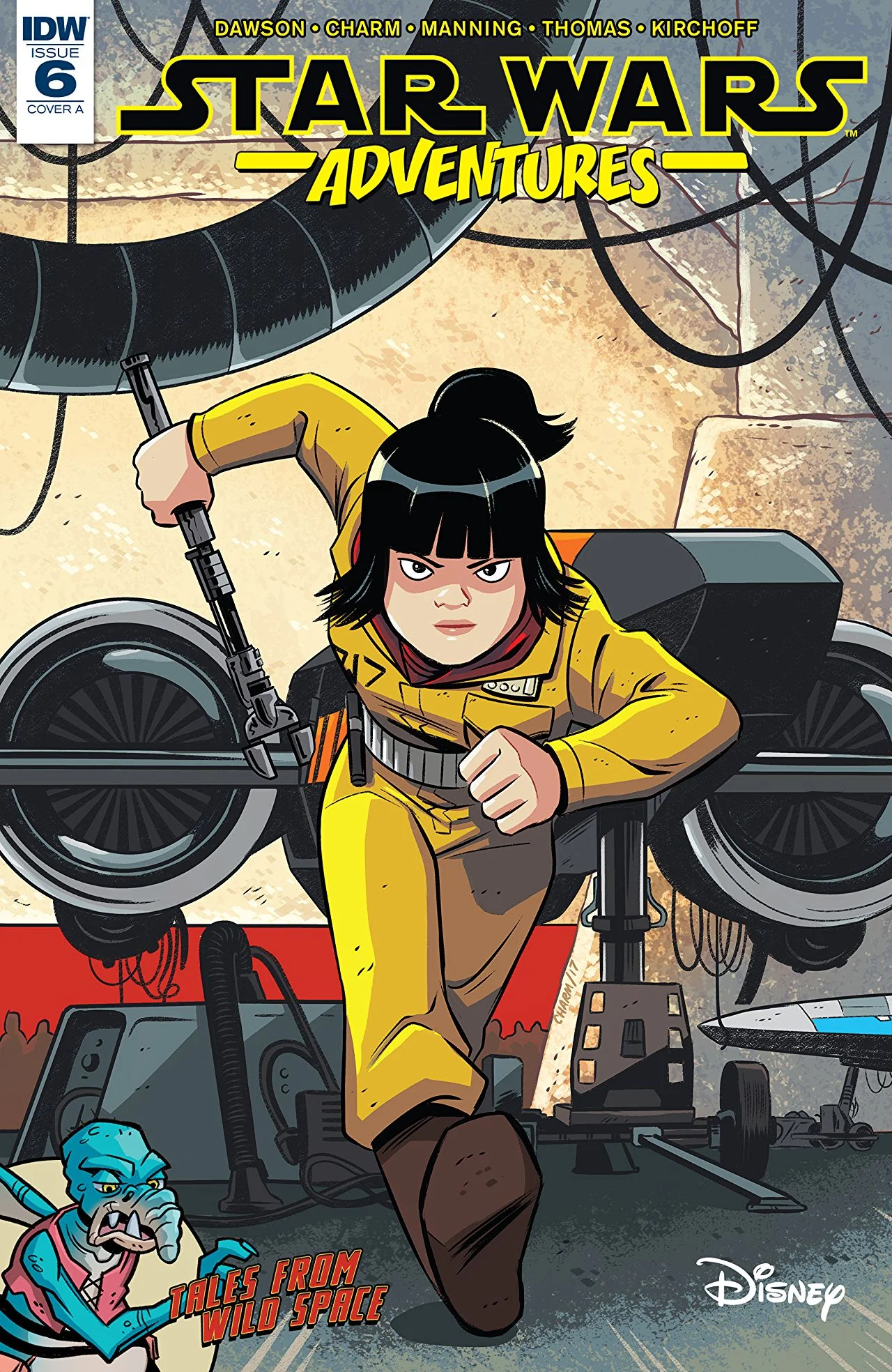 The biggest new character from The Last Jedi , Rose Tico, makes her Star Wars Adventures debut in this special one-shot story! Rose prefers to solve problems from behind the scenes, but the threat of the First Order has put her front and center… I wrote the lead story, Rose Knows! But it from your local comics shop or from IDW Publishing .
