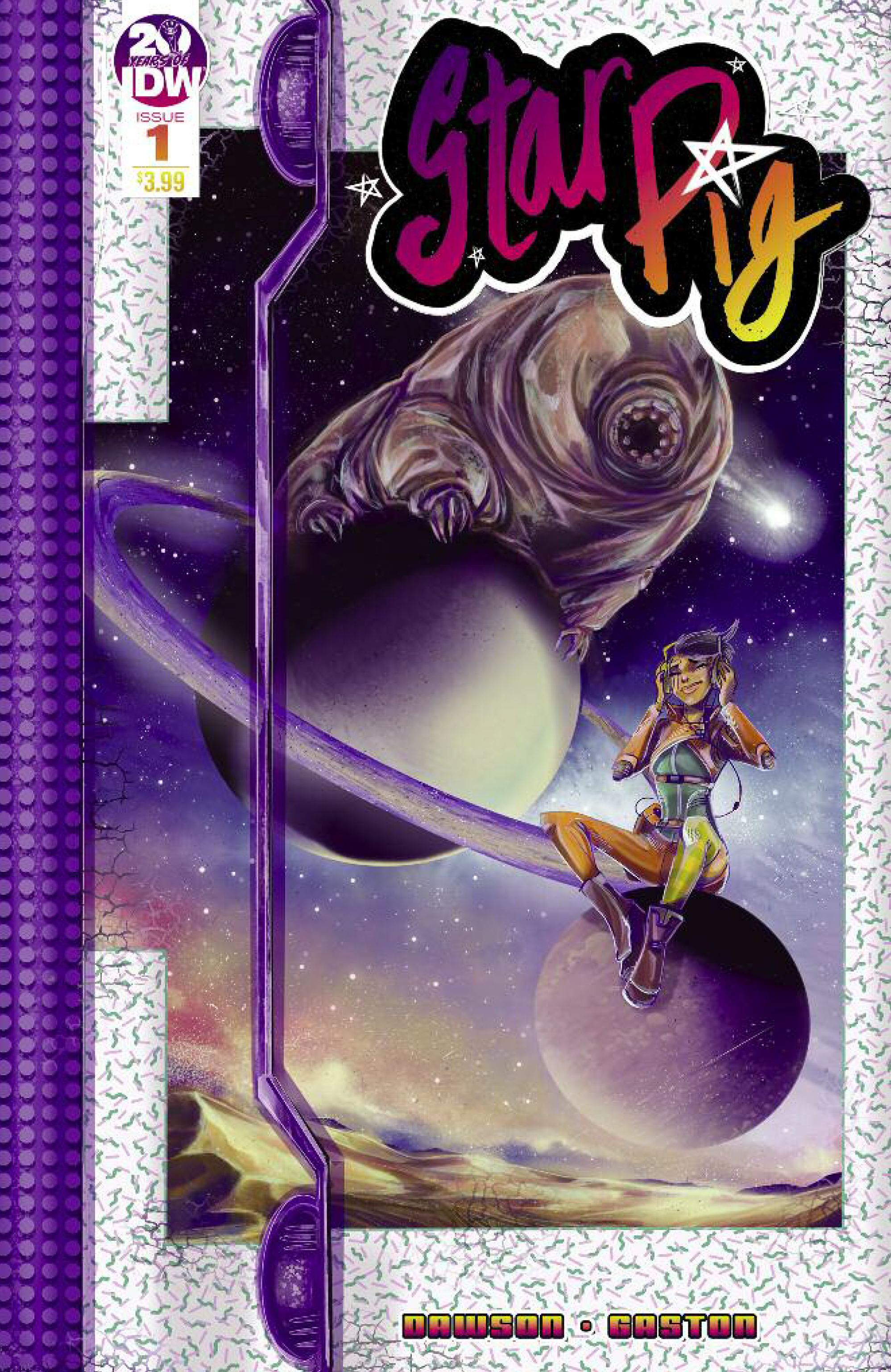 Like many late-21st-century teens, geeky 16-year-old Vess gets packed off to spend her summer at Space Camp—which is literally in space. Tragically, a shuttle accident sends her and the rest of the passengers careening toward a cold, frosty death among the stars. But when a gigantic, space-faring water bear miraculously rescues Vess and her beloved retro Discman, it’s the beginning of an extraordinary friendship and an incredible journey home, all set to the nostalgic tunes of Vess’s 1990s-heavy playlist. Buy it in paper or digital form at the IDW Publishing!