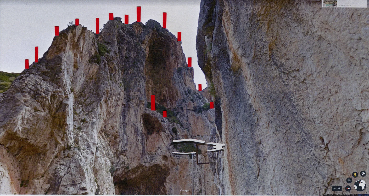 Site Proposals: Caminito del Rey 2017 archival inkjet print 13” x 24”