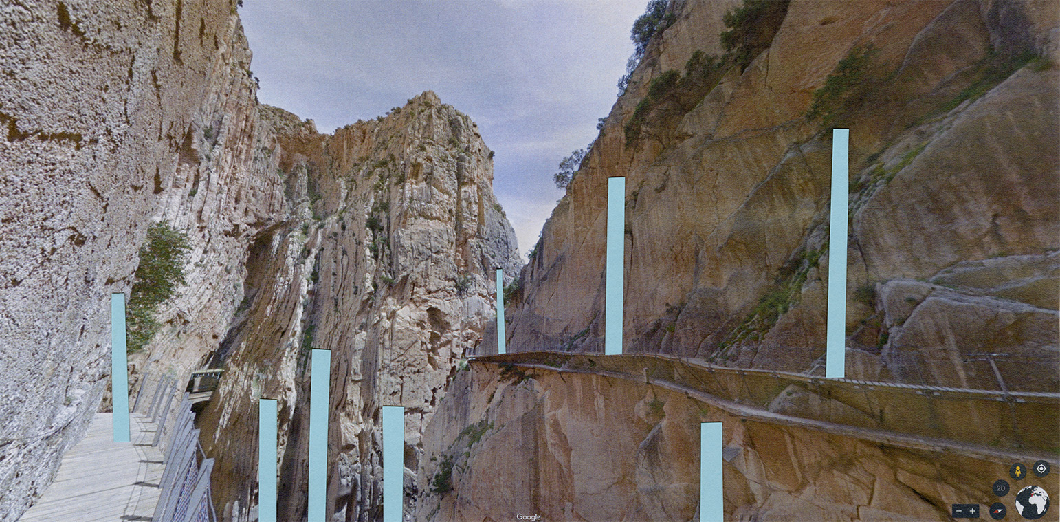   Site Proposals: Caminito del Rey   2017  archival inkjet print  13” x 24” 