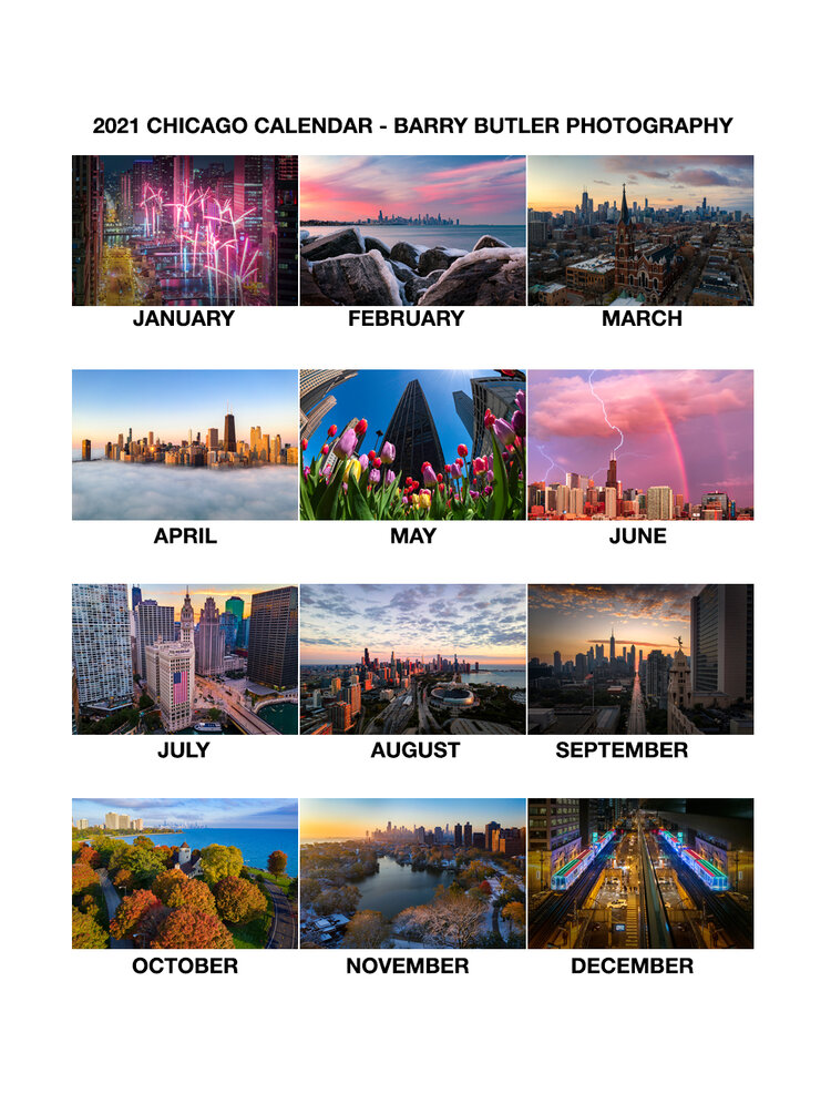2021 Chicago Calendar Barry Butler Photography barry calendar 2021