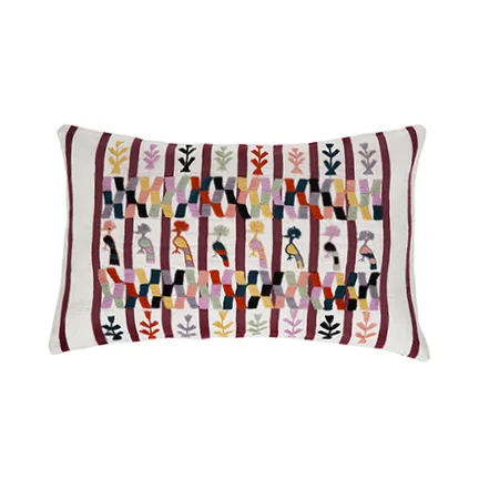 Santiago II Embroidered Pillow by Archive NY / Handwoven, artisan made pillows, rugs, blankets & towels from Guatemala.