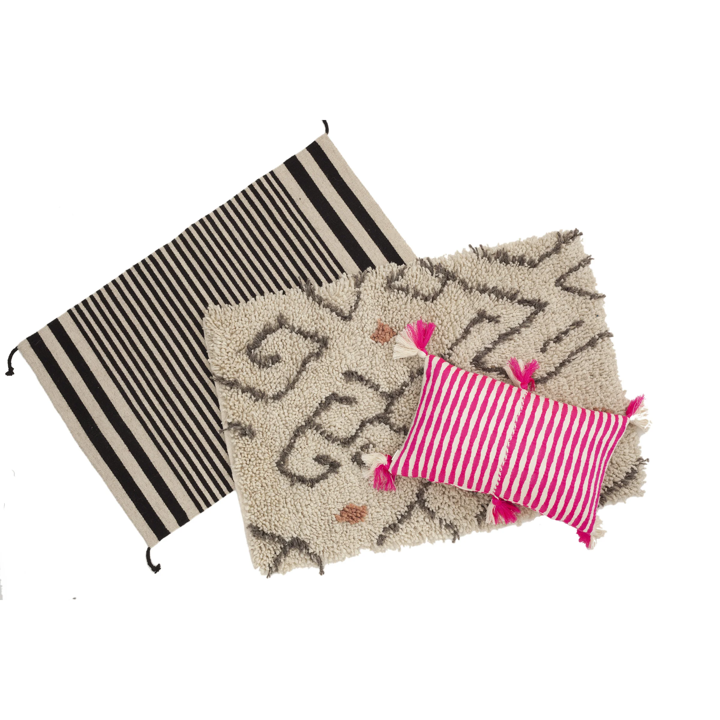 Santiago Wool Shag Rug handwoven in Guatemala by Archive NY