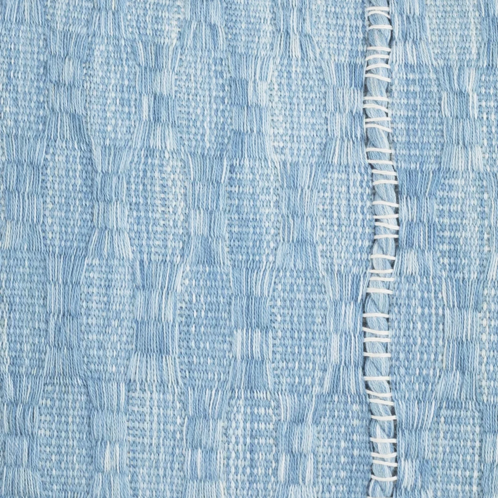 Antigua striped tassel pillow in Naturally Dyed Indigo Blue Tie Dye by Archive NY / Handwoven, artisan made pillows, rugs, blankets & towels.