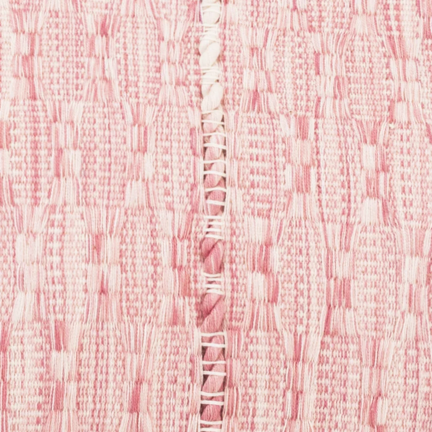 Antigua striped tassel pillow in Naturally Dyed Pink Tie Dye by Archive NY / Handwoven, artisan made pillows, rugs, blankets & towels.