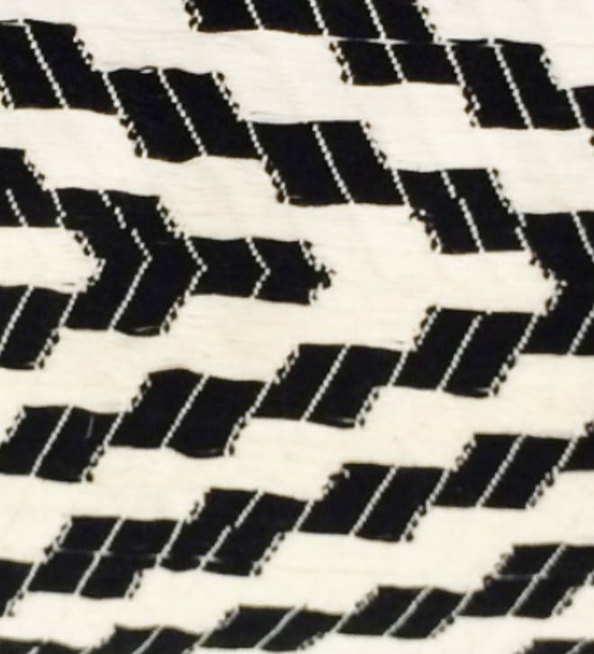 Almolonga Zig Zag pillow Black & White Cotton by Archive NY / Handwoven, artisan made pillows, rugs, blankets & towels.