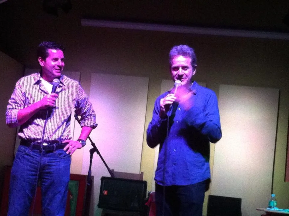 Dean Obeidallah and Scott Blakeman at the Purple Crayon in Hastings-on Hudson, New York.