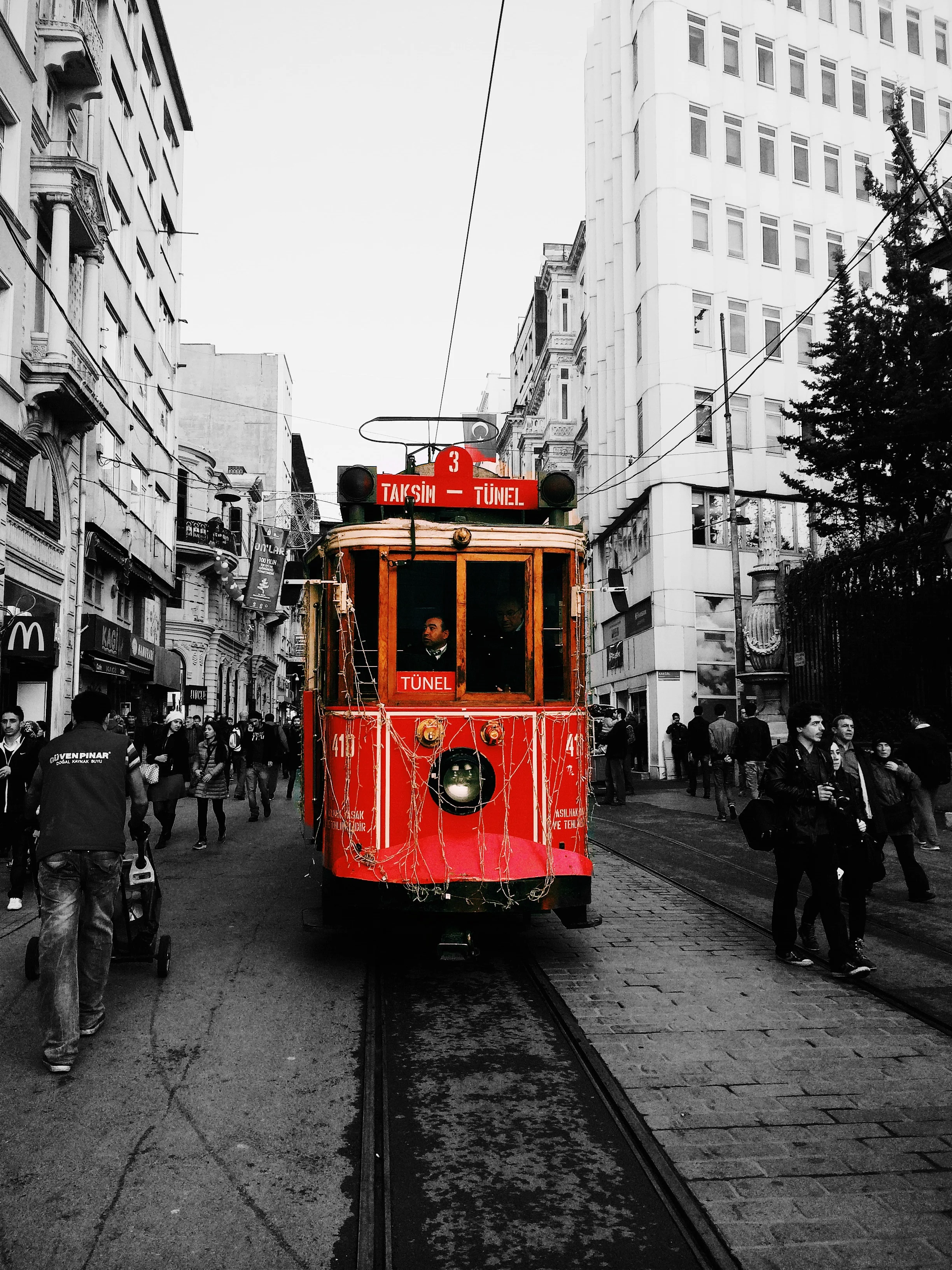 The historic tram line in Taksim. I love taking public transport in any place I go to because it gives me a sense of everyday life. Istanbul is easily walkable but it is also well connected by trams and metros.