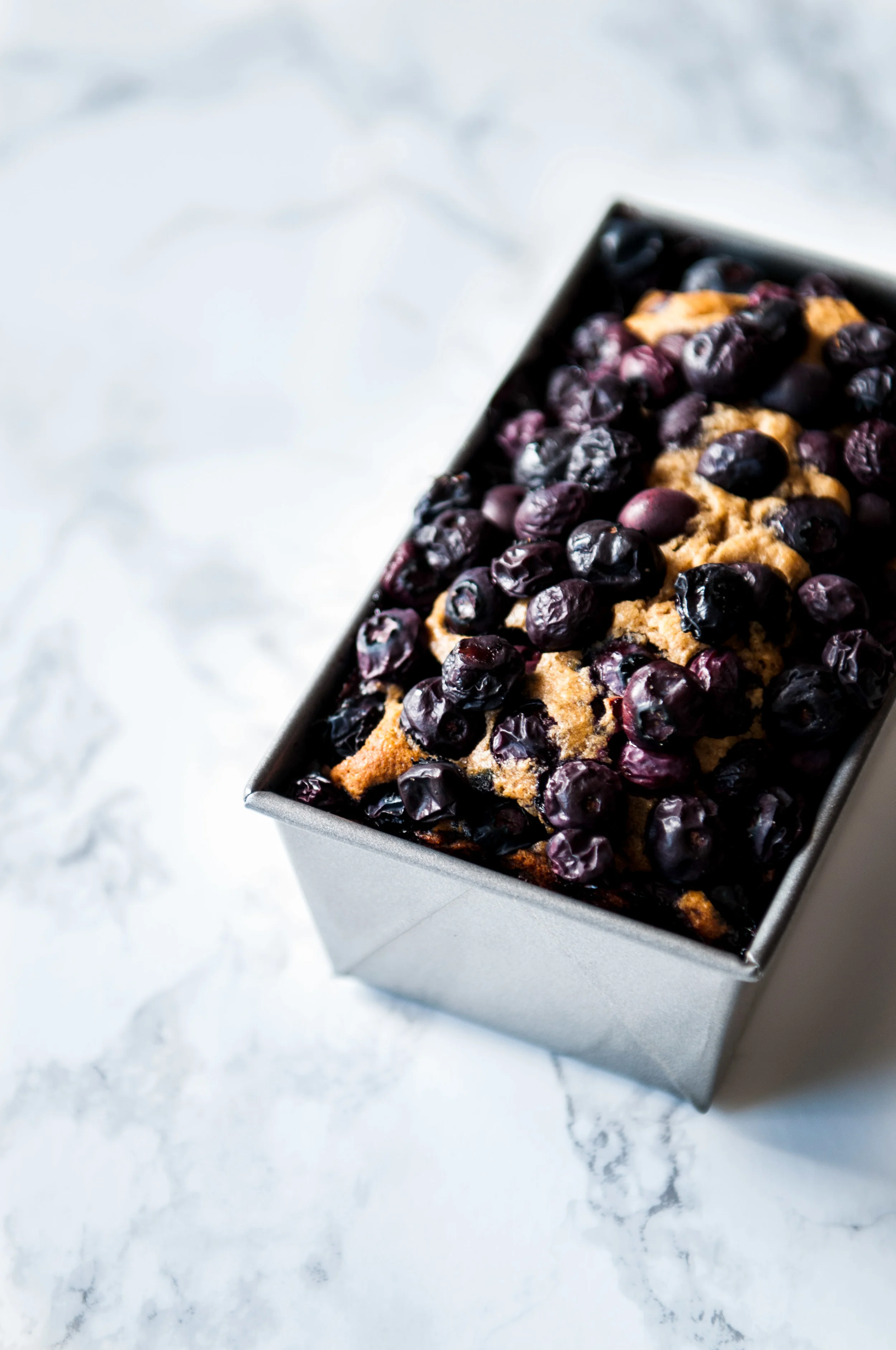 Blueberry Pound Cake with a Glutenfree flour blend of oat and almond flours.