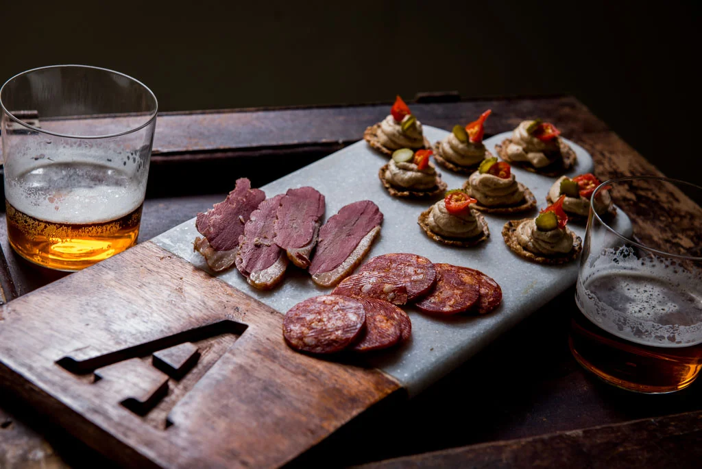 CHARCUTERIE PLATE - MOUSSE, SMOKED DUCK BREAST, CHORIZO