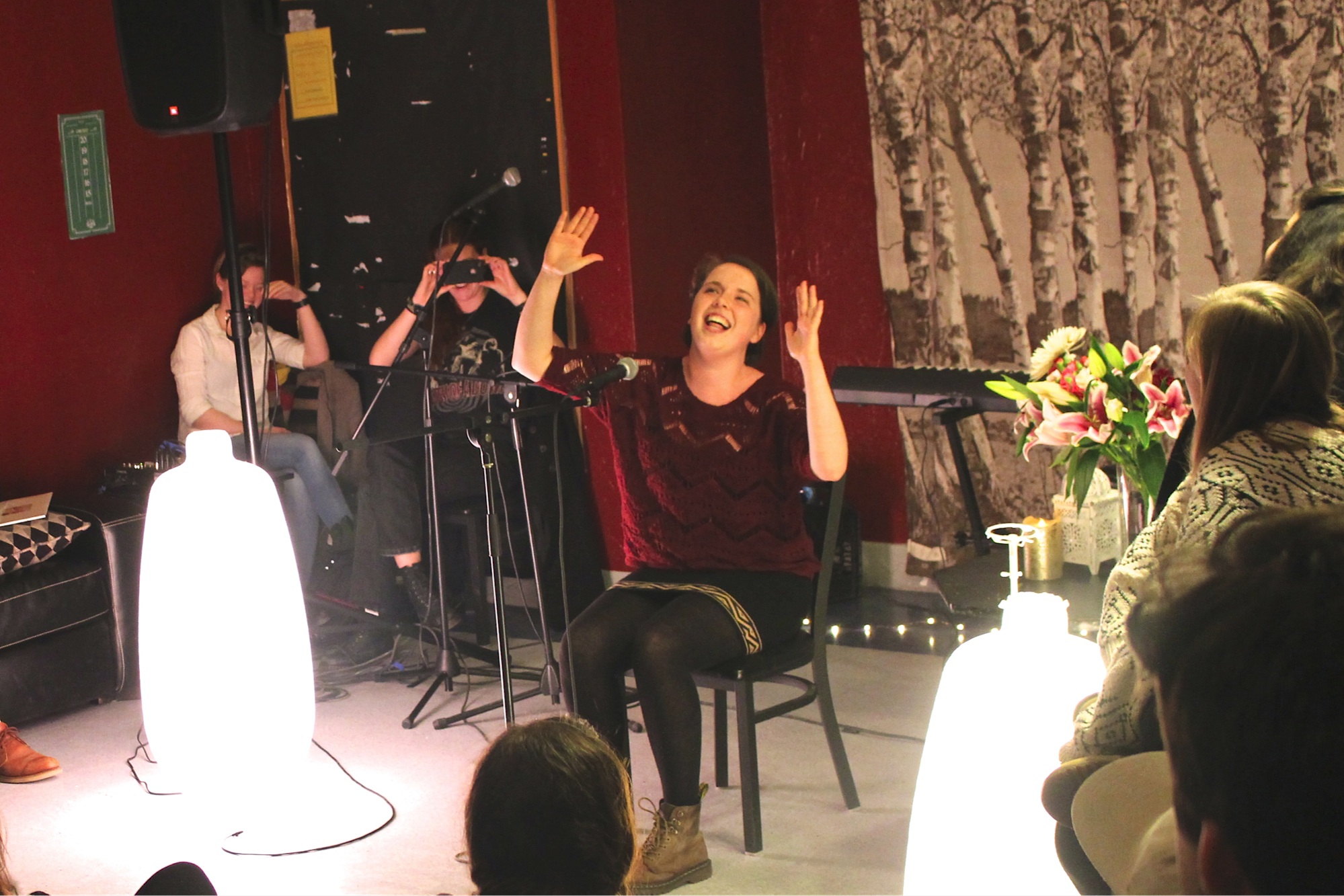 Megan Gilbs leads a rousing, sing-along rendition of Bohemian Rhapsody
