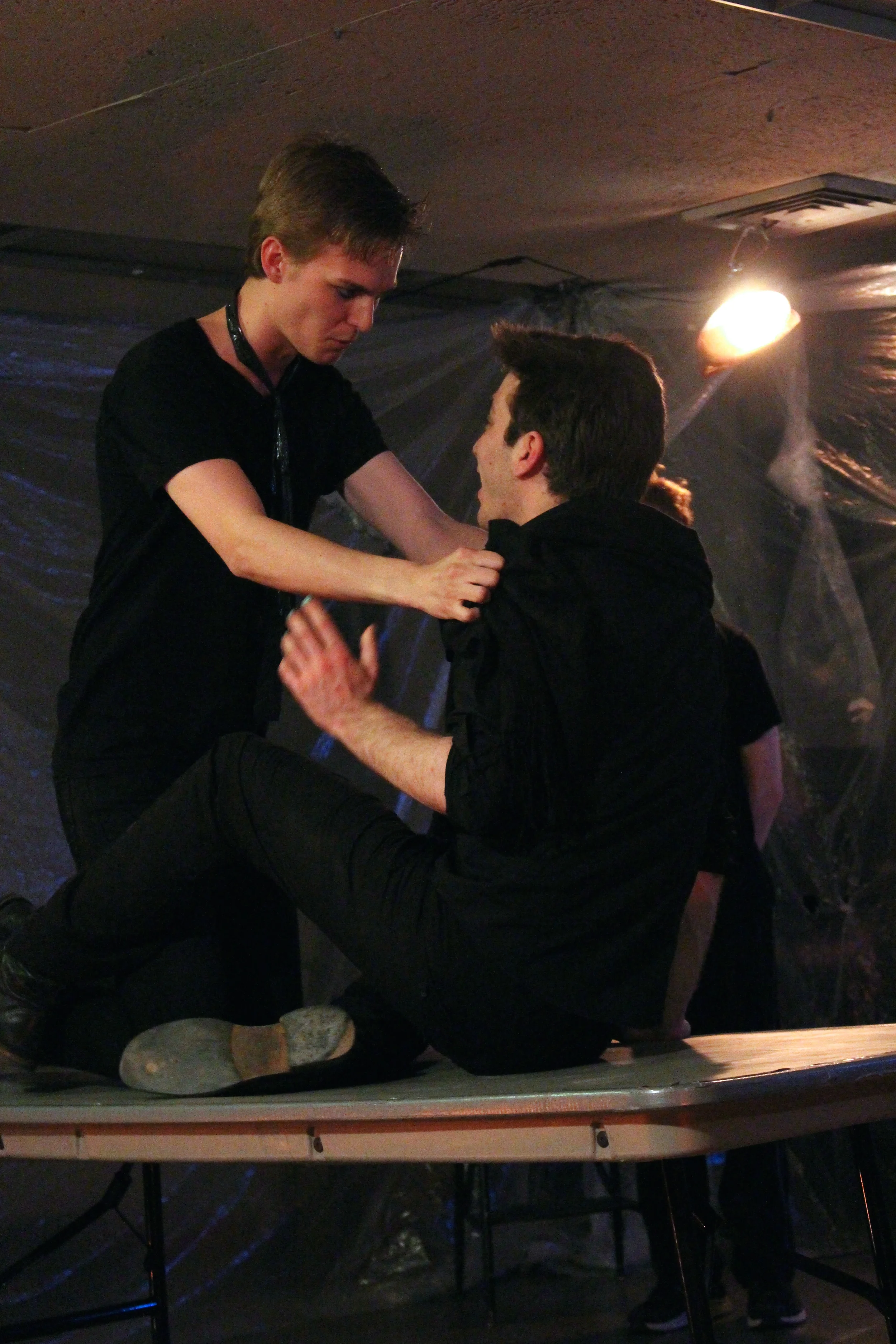 Bassanio and Portia share a passionate moment