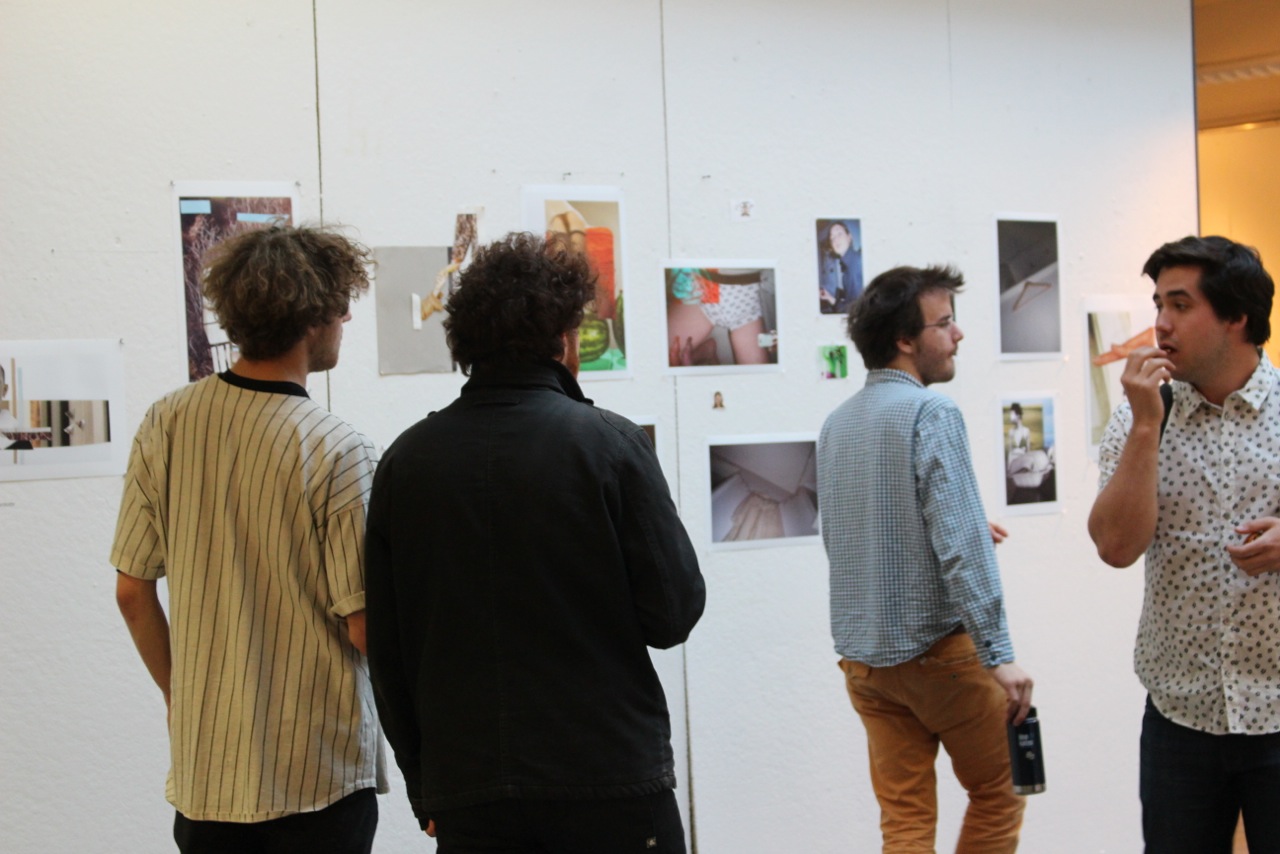 Male students in Heimbold Photo by Ellie Brumbaum '17