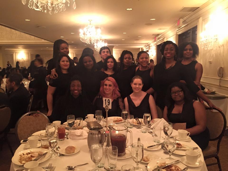 SLC Students pose during a special dinner held for attendees of the Black Solidarity Conference at Yale Photo by Lindsey Guion ‘17 