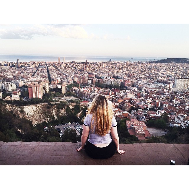 Abby Brecher (’16) looking over the city of barcelona. Photo credit: Abby Brecher