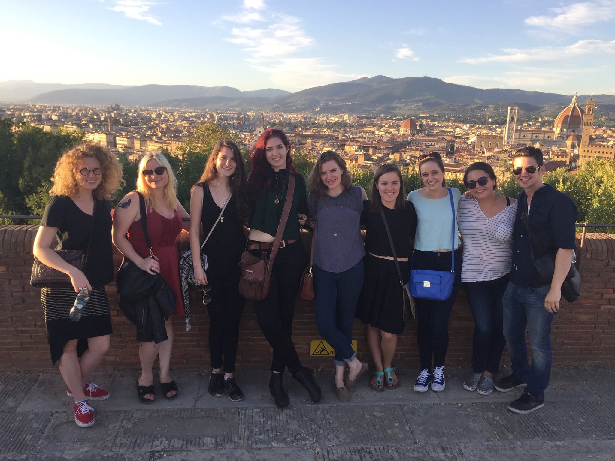 A group of students currently abroad in the Sarah Lawrence in Florence program. Photo credit: MaryKatherine Michiels-Kibler