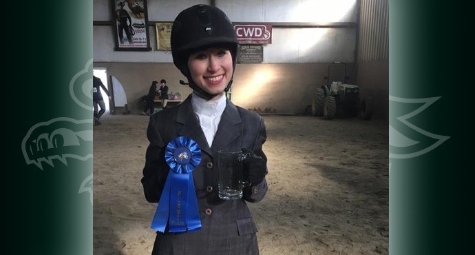 Sarah Lawrence equestrian team member Rachel Lit. Photo courtesy of Go Gryphons