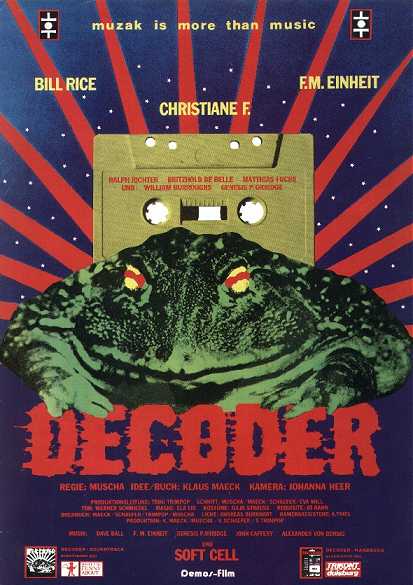 A film poster for the 1984 German film Decoder. Photo courtesy of Wikipedia