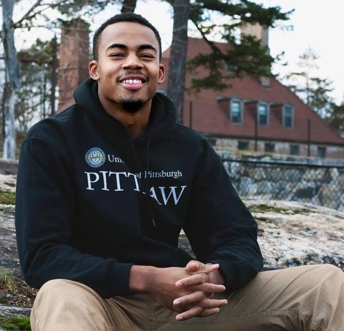 Student jeff jordan photographed across the street from the sports center. photo courtesy f gogryphons. 
