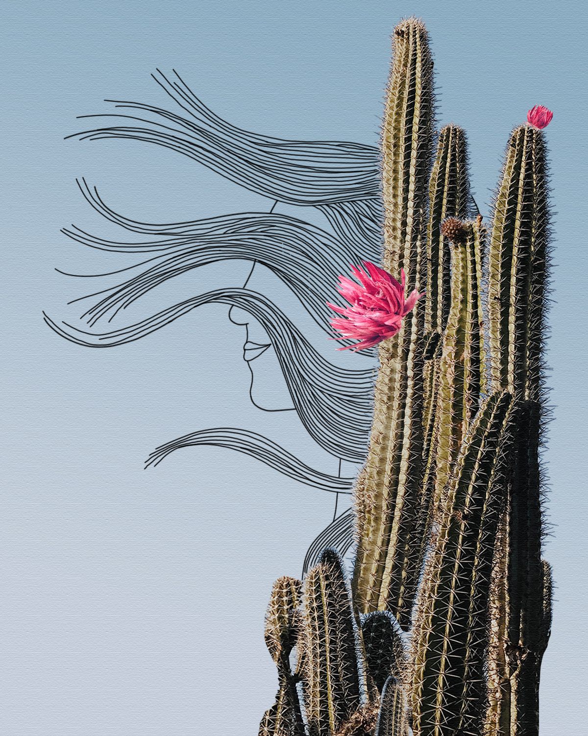 A work in progress from this week: Cactus lady.