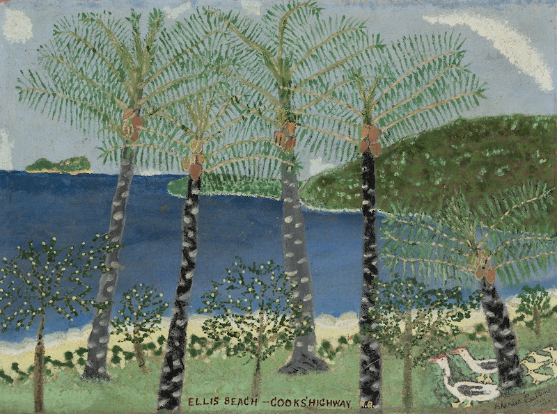 Charles Callins Ellis Beach Cooks Highway N.Q 1964 oil painting