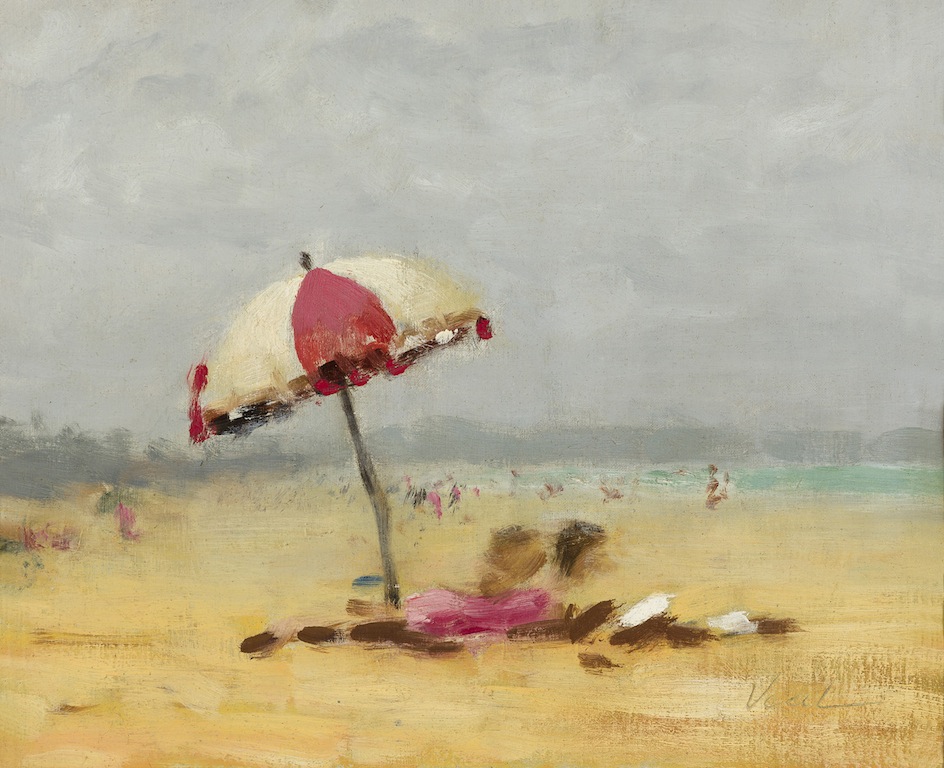 Hayward Veal Beach Scene oil painting