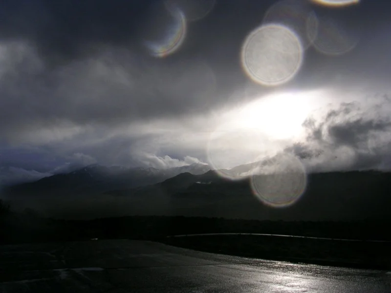A break in the storm at Ubehebe Crater.