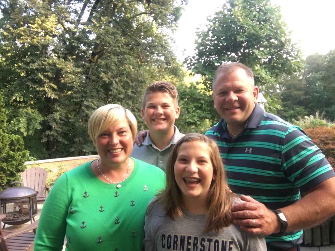 Tom (right) with family