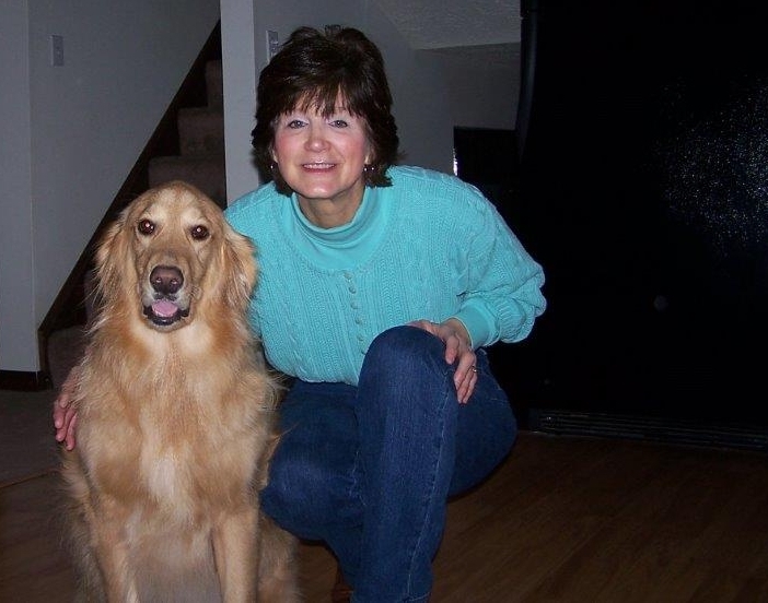 Sherri with dog, Murphy