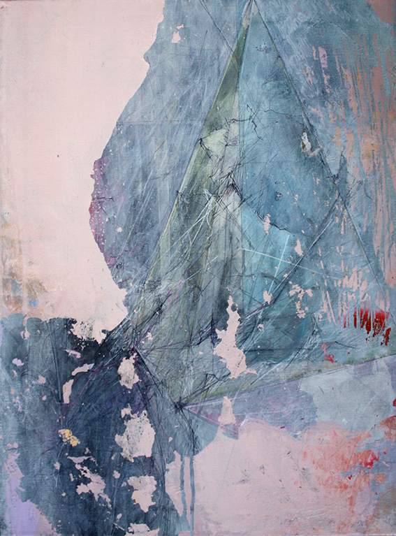 Untitled, 2017, acrylic, pen and ink of canvas, 27.5 x 36 cm