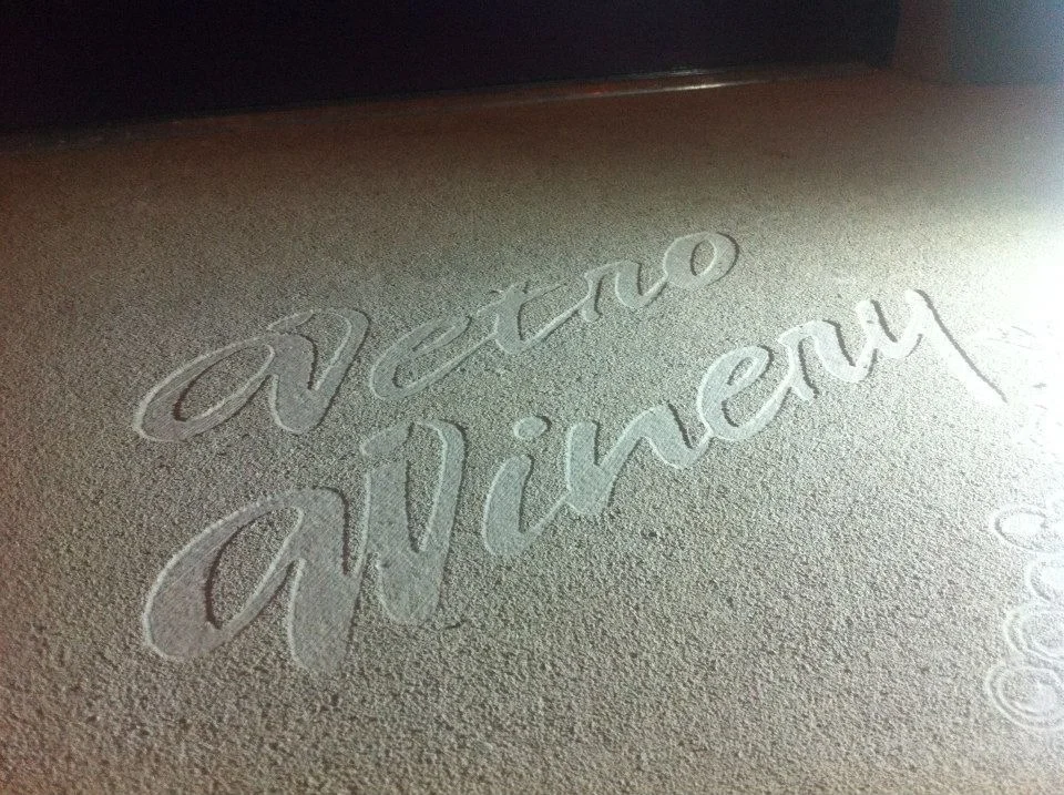 Winery business engraving