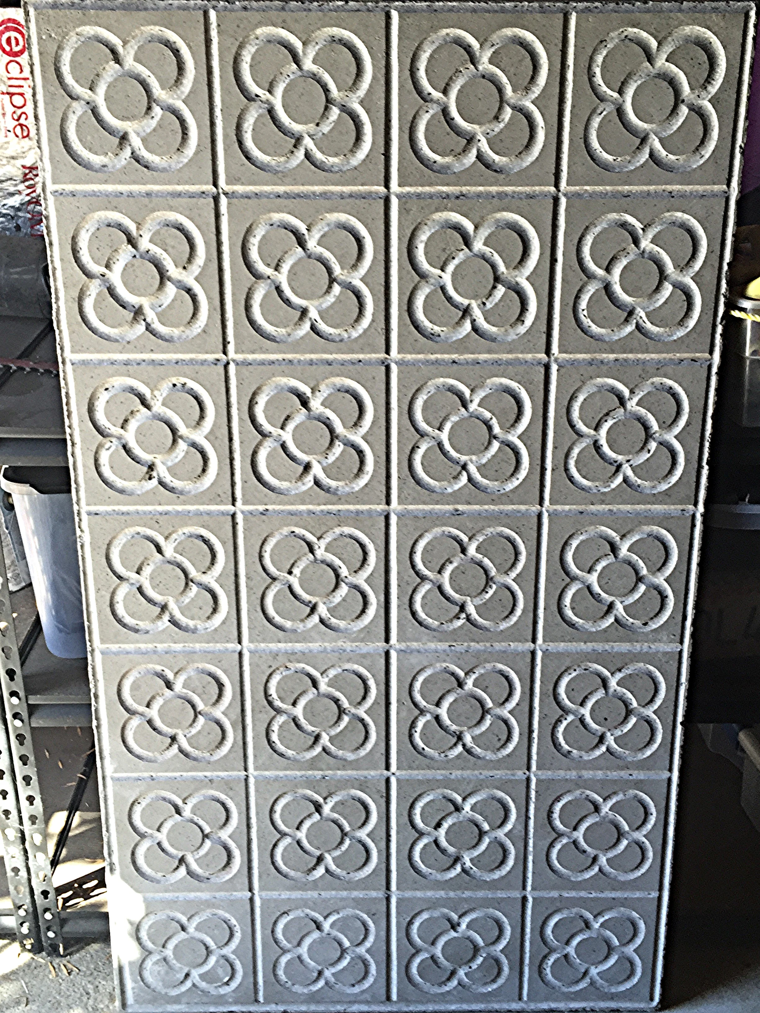 Barcelona Rose Tile on Cement Plaster Board