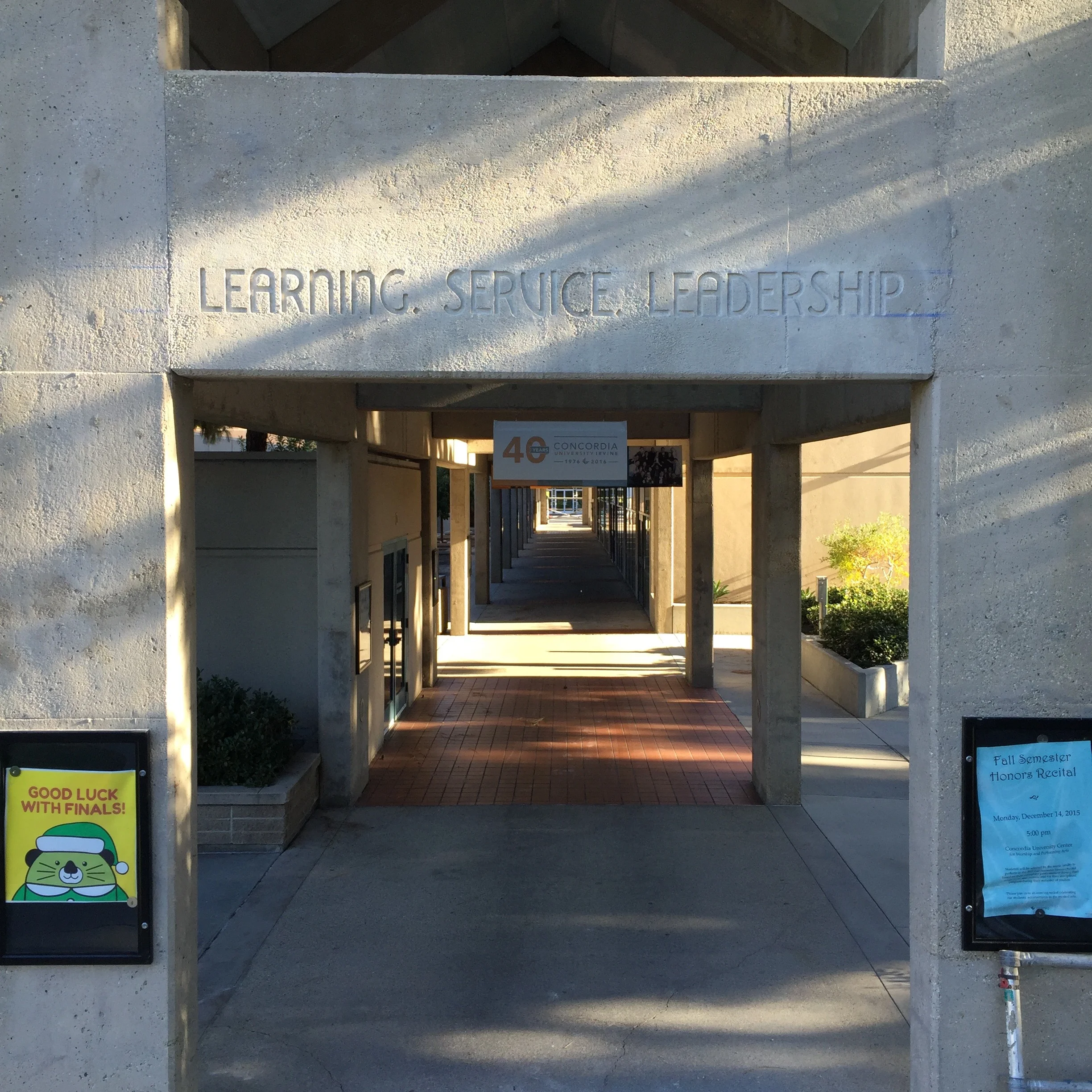 Concordia University Concrete Engraving