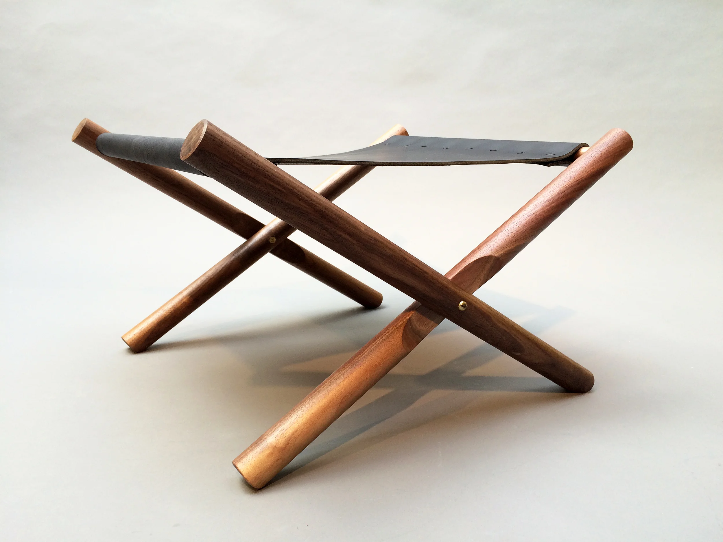 Matte black buffalo Black walnut 12”H x 22” W x 19” D