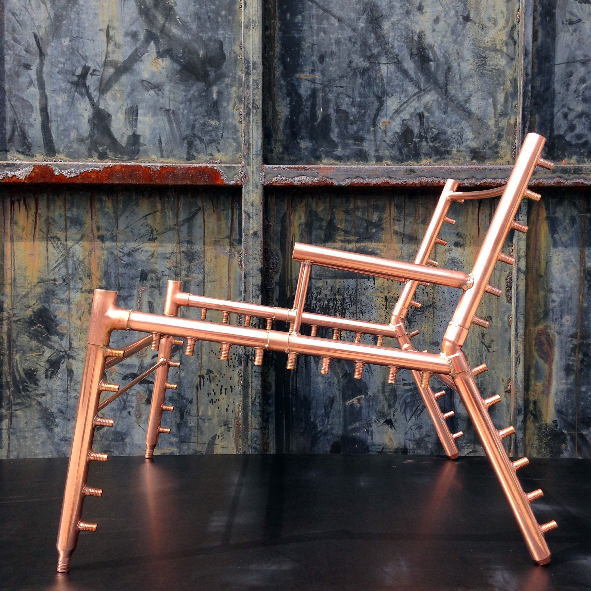   Copper manifold chair  