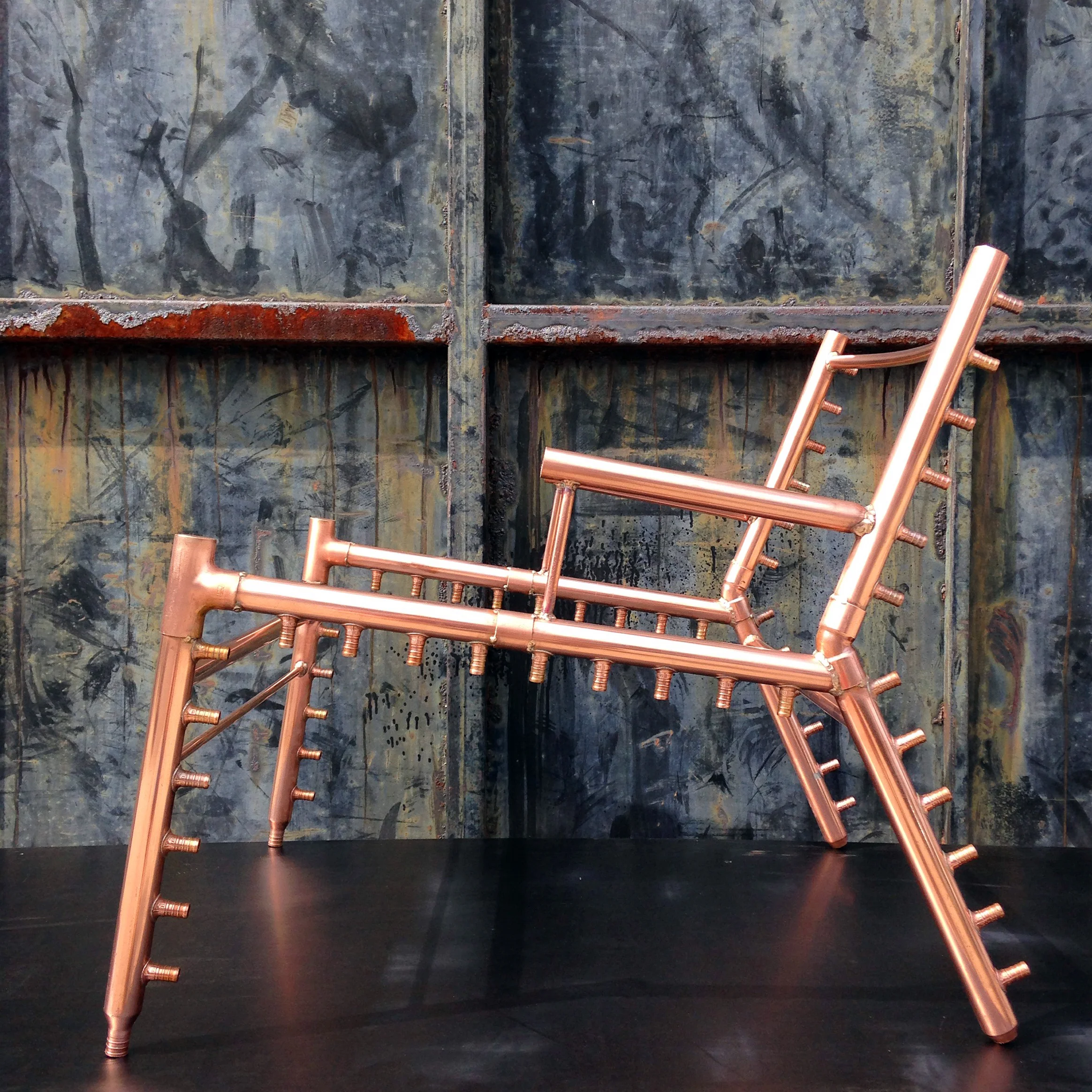 Copper manifold chair