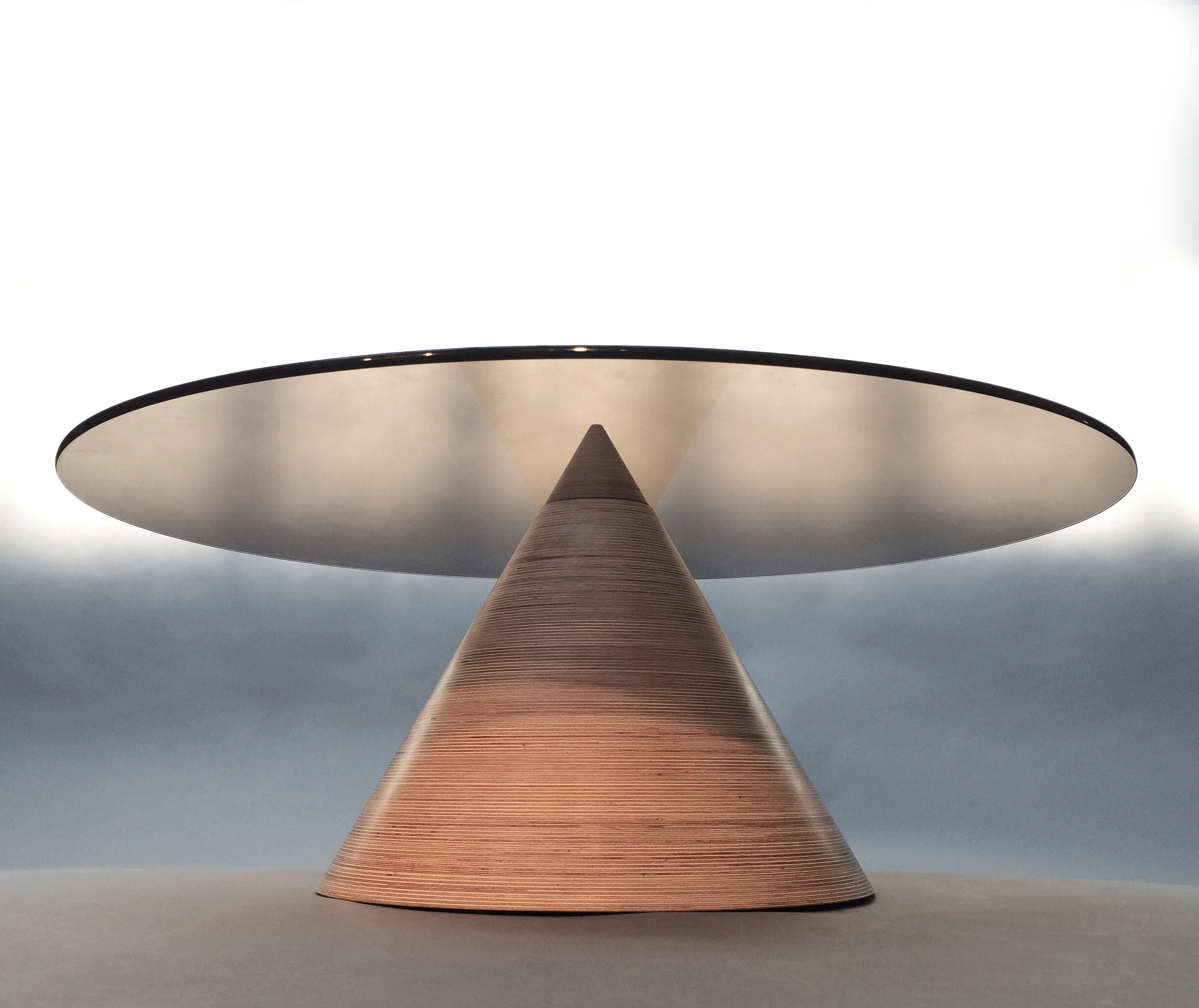 Laminated Baltic birch Bronze glass 39” x 15” H x 20”