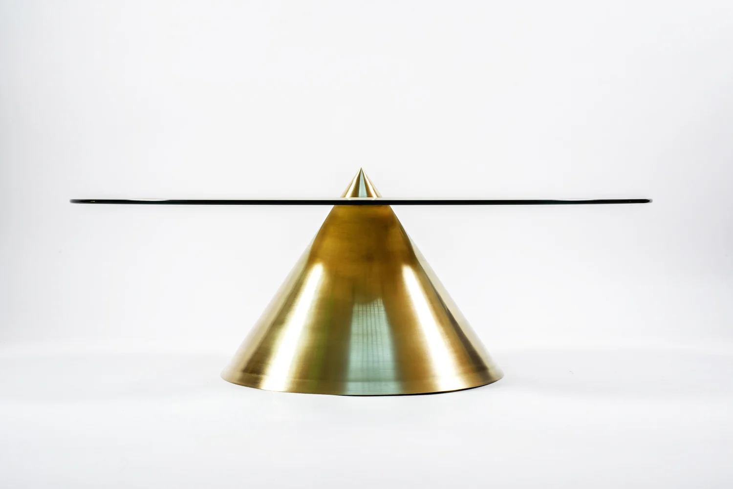 Brass plated steel Tempered glass 52” x 16” H x 26”