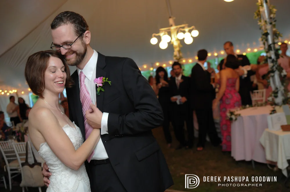 The bride and groom's first dance