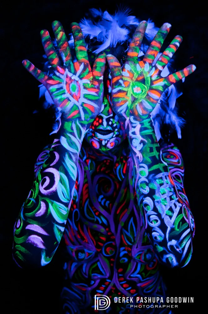 eyes without a face, black light photography