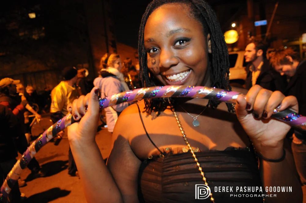 Giddy Saints fan holding my hoop
