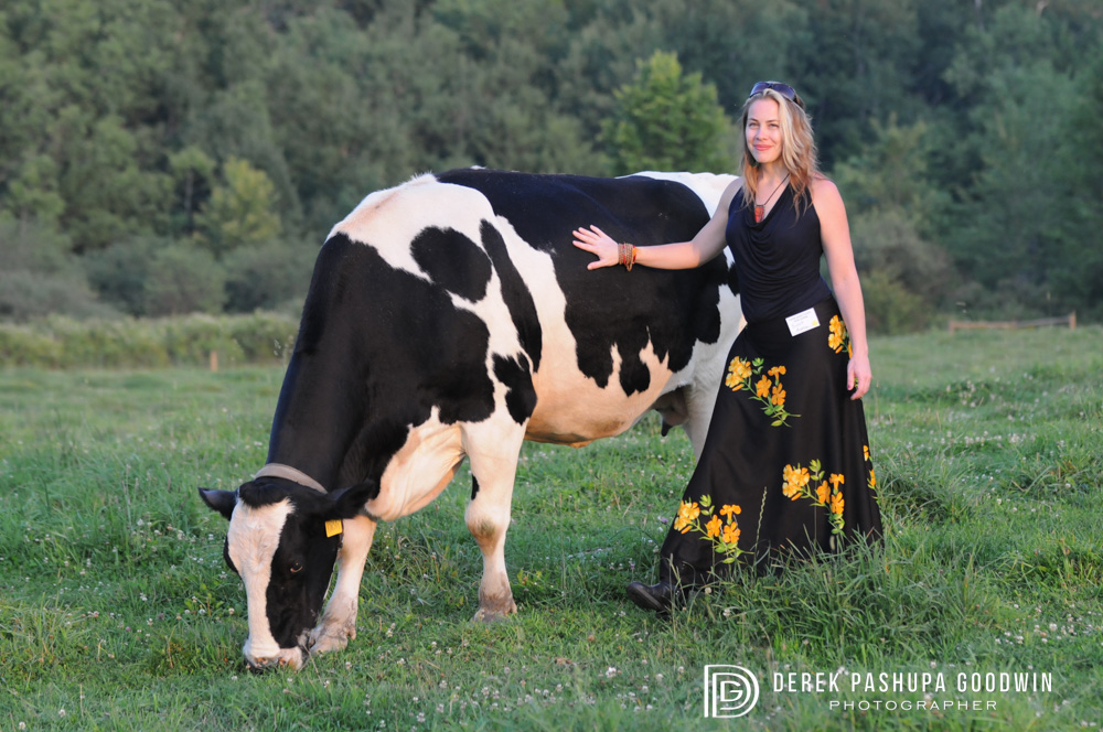 Megan Shackelford with a bovine beauty