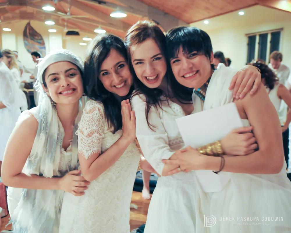Jivamukti teacher training graduates Helida, Chelsea, Karina and Linda