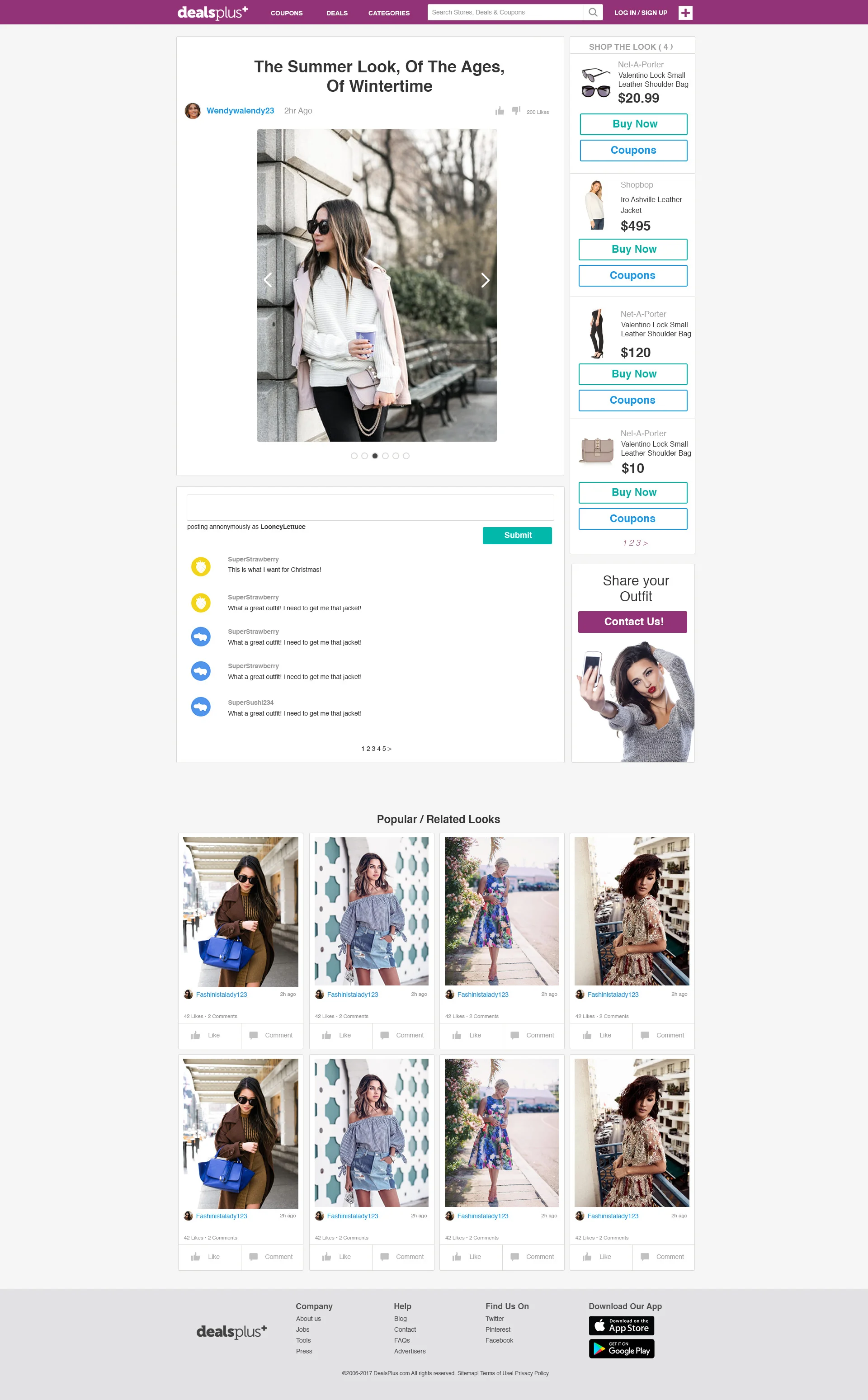 Shop The Look (The backend would retrieve the items listed from the Influencer’s post)
