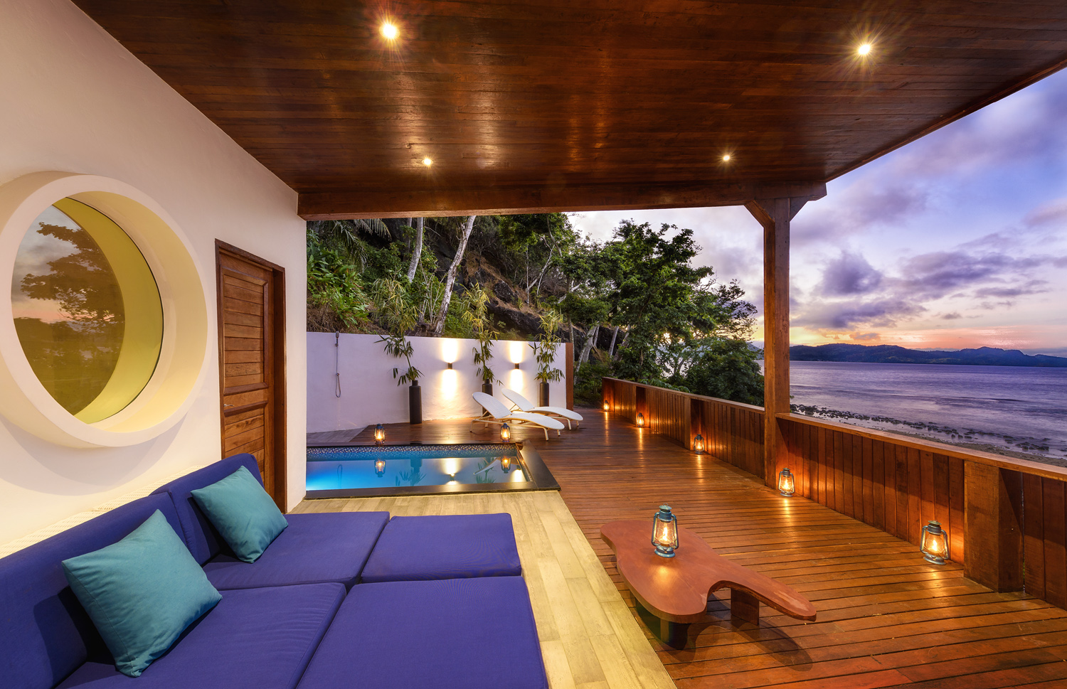 Oceanfront Retreat Deck and Daybed