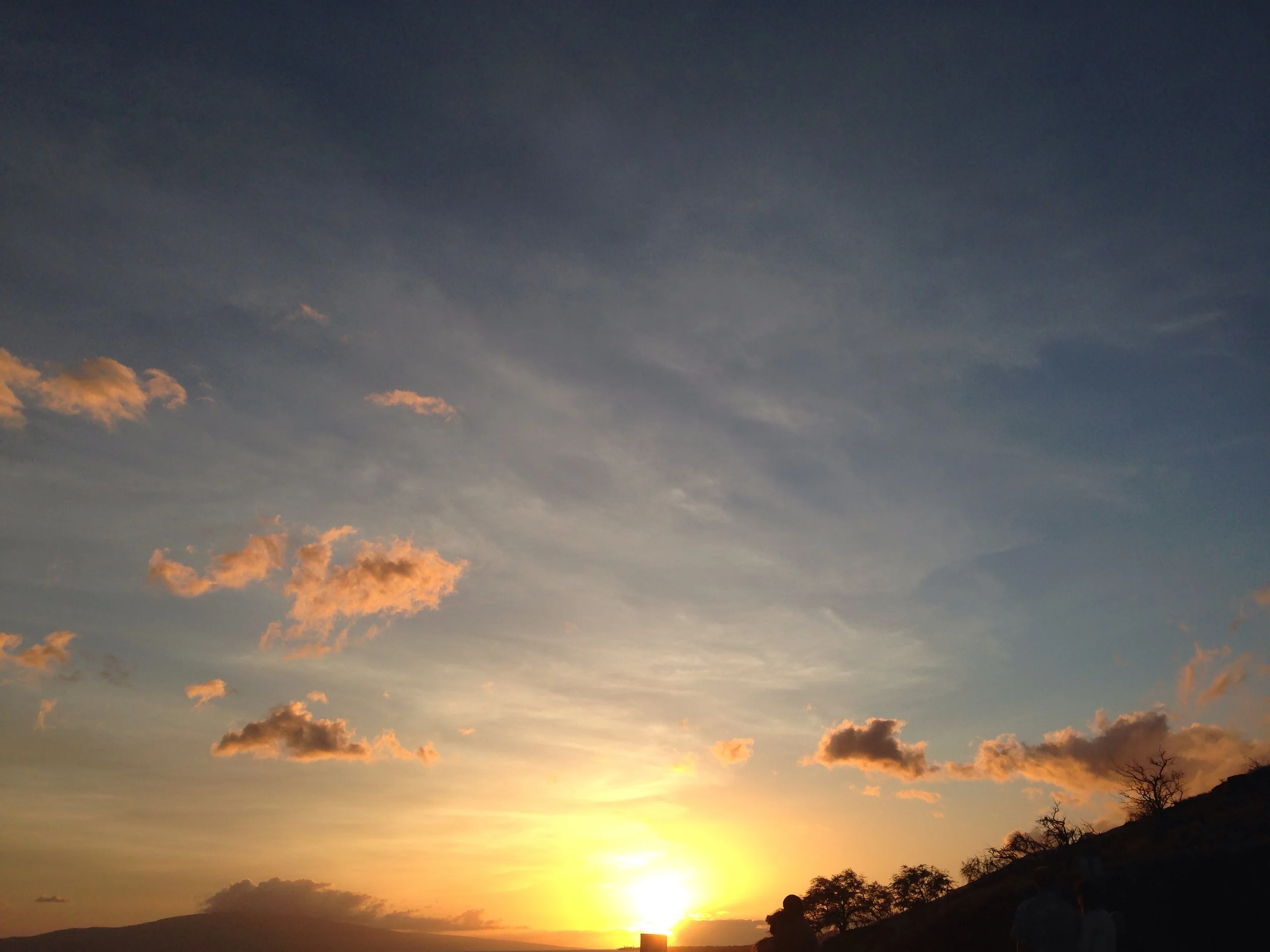 Sun going down on the west side